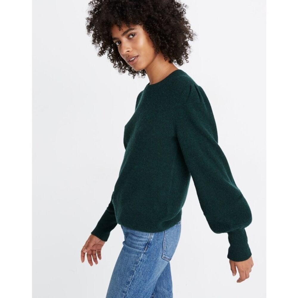 Madewell Green Baybrook Pullover Crewneck Sweater Size Small - Picture 2 of 9
